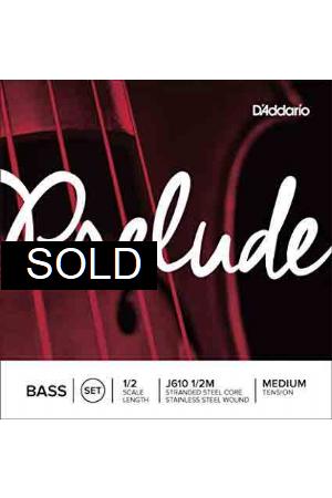 D Addario Prelude Bass J610 1/2 Medium Set